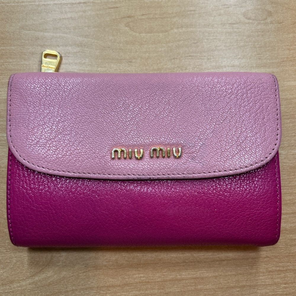 Miu Miu designer leather wallet